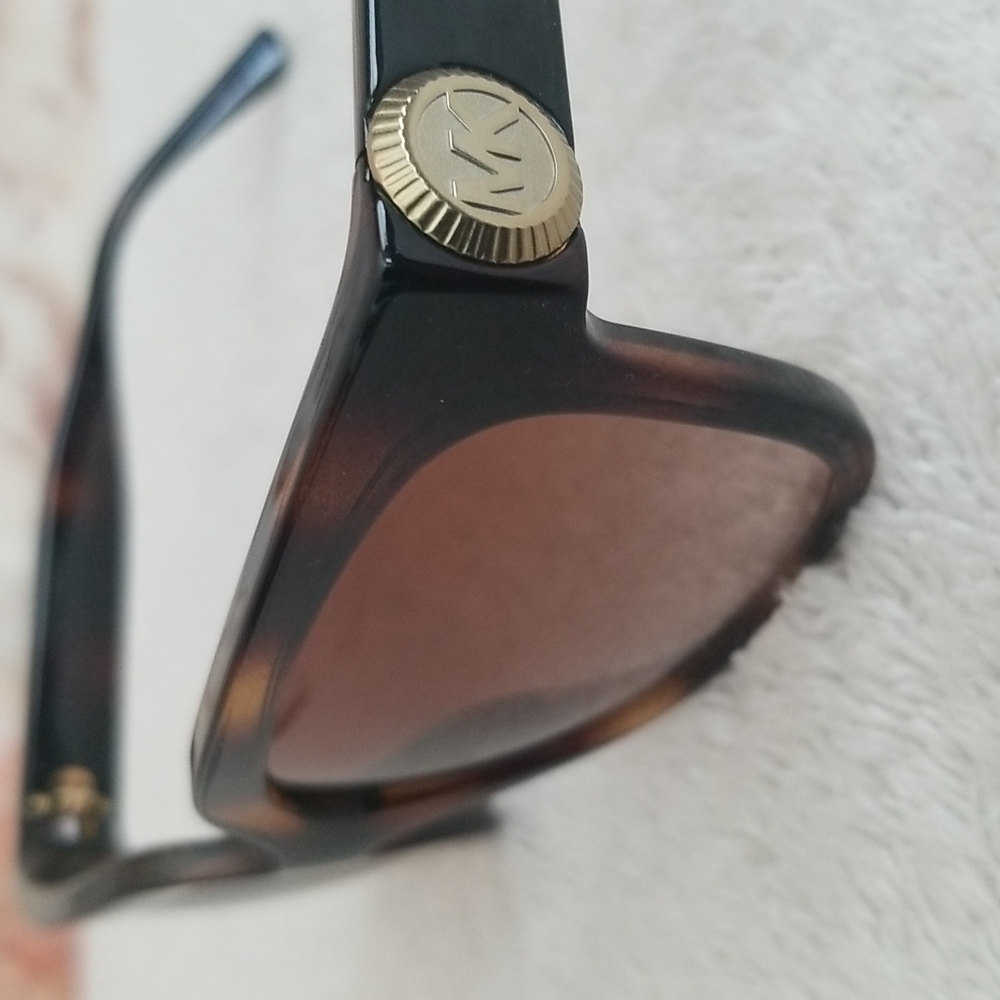 New Michael Kors Dark Tortoise Square Sunglasses - Picture 8 of 12